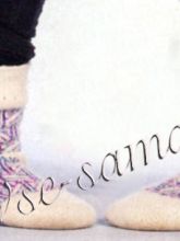 Носки с орнаментом спицами