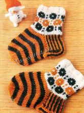 Носочки спицами Осень, фото