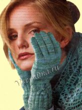 Перчатки из меланжевой пряжи