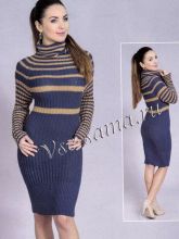 Платье в полоску из микрофибры, фото