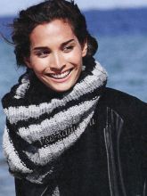 Полосатый шарф-труба, фото