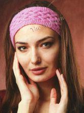 Повязка на голову брусничное мороженое, фото