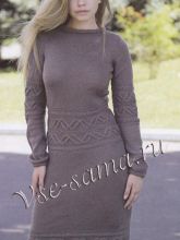 Серое кашемировое платье, фото