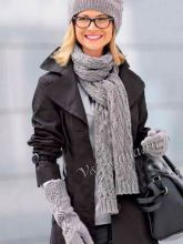 Серый ажурный комплект, фото