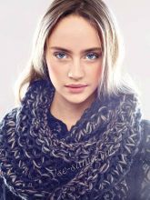 Серый шарф-хомут, фото