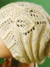 Шапка с ажурными листьями, фото