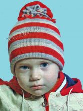 Шапочка детская в полоску, фото