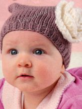 Шапочка с цветком для младенца