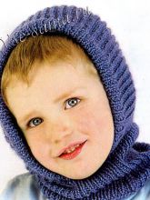 Шапочка темно-голубого цвета