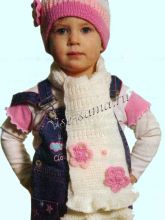 Шапочка в полоску и шарф