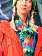 Шапка с руликом и шарф