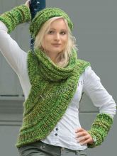 Шарф-хомут, шапка и митенки, фото