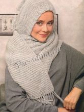 Шарф-капюшон из альпака