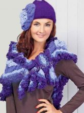 Синий комплект спицами, фото