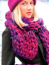 Стильные митенки, шапка и шарф