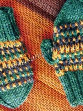 Трехцветные варежки для ребенка, фото