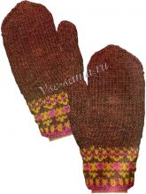 Варежки коричневые