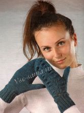 Варежки с ажурным узором