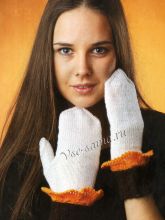 Варежки с оборкой, фото