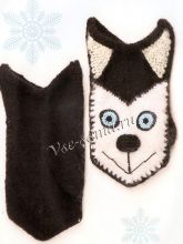 Варежки спицами - собачки