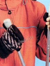 Варежки спицами с откидным верхом