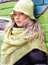 Зелёные шляпка и шарф