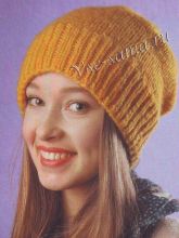 Желтая шапка-носок, фото