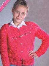 Ажурный жакет с ленточкой