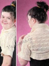 Белое болеро для девочки