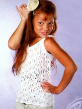 Белый ажурный топ для девочки, фото