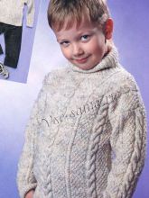 Детский свитер с косами