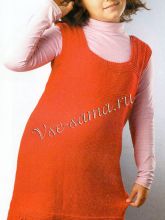 Детское платье-туника спицами