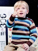 Детский пуловер в полоску