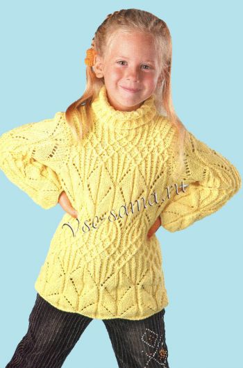 Детский желтый свитер