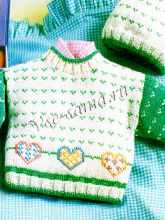 Джемпер и шапочка - Милые сердечки