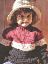 Джемпер спицами для девочки