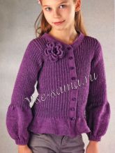 Фиалковый жакет с цветком