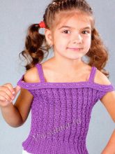 Фиолетовый топ с косами