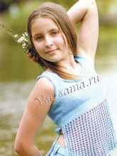 Голубой топ для девочки