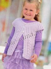 Жакет с круглой кокеткой для девочки