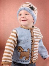 Жакет с собачкой и шапочка