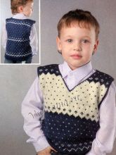 Жилет с жаккардовым узором