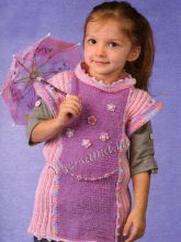 Комбинированное платье для девочки