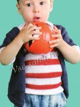 Комплект морской спицами для мальчика