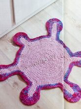 Коврик крючком Клякса