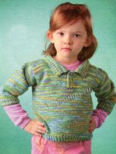 Меланжевый джемпер-поло