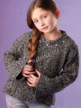 Меланжевый джемпер с пайетками