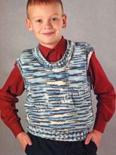 Меланжевый жилет для мальчика