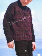 Меланжевый пуловер для мальчика