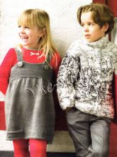 Нескучный серый сарафан и свитер